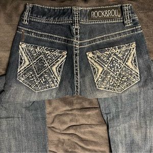 Rock & roll cowgirl mid rise 24” waist 34” length